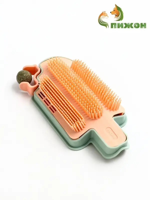 Игрушка-чесалка для кошек с кошачьей мятой 16 см, розовая Игрушка-чесалка для кошек с кошачьей мятой 16 см, розовая