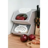 Контейнер для овощей, 7.6 л, 32.3&times;22&times;14.8 см, серый