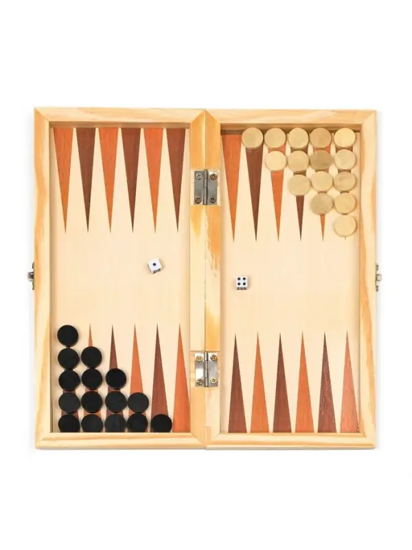 Настольная игра 3 в 1, набор: шахматы, шашки, нарды, 34&times;34 см