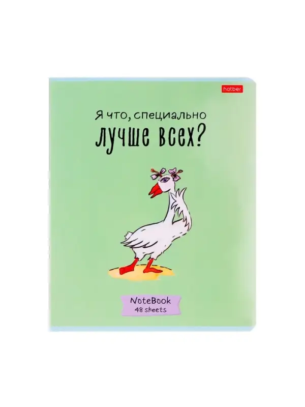 Тетрадь 48 листов в клетку &laquo;Гусь-веселюсь №1&raquo;, обложка мелованный картон, МИКС