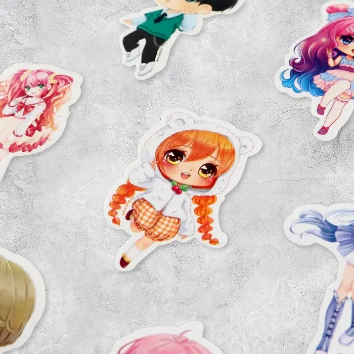 Наклейки-стикеры, набор «Аниме», 5×5 см