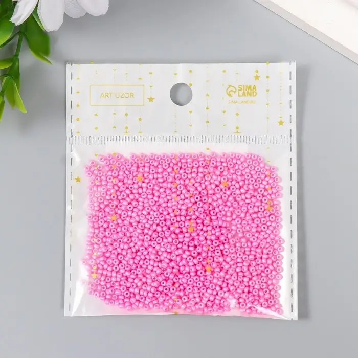 Бисер стекло 12/0  Бисер стекло 12/0 "Тёплый розовый" 15 гр