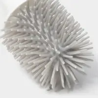 Ёршик для унитаза SAVANNA, настенный, силиконовый, с ёмкостью для моющего средства, 10.5&times;10.5&times;41 см, белый