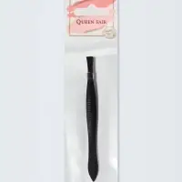 Пинцет прямой, узкий, 8.5 см, чёрный