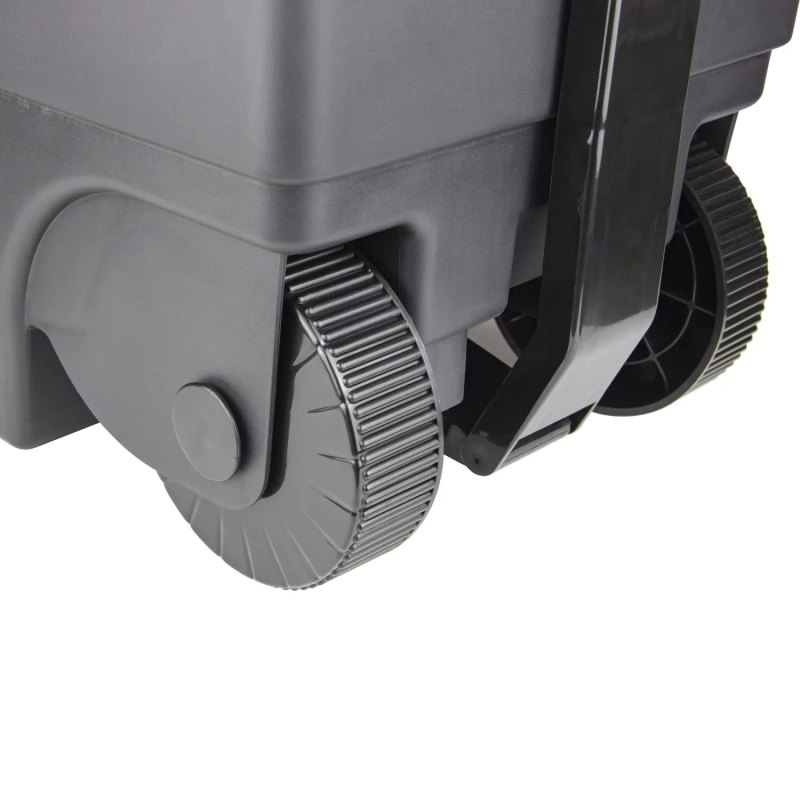 Контейнер-бак мусорный IDEA 85л с педалью на колесах серая крышка