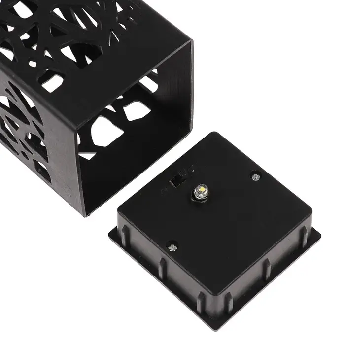 Садовый светильник &laquo;Ажурный&raquo;, уличный, на солнечной батарее, 6&times;29&times;6 см, 1 LED, свечение белое