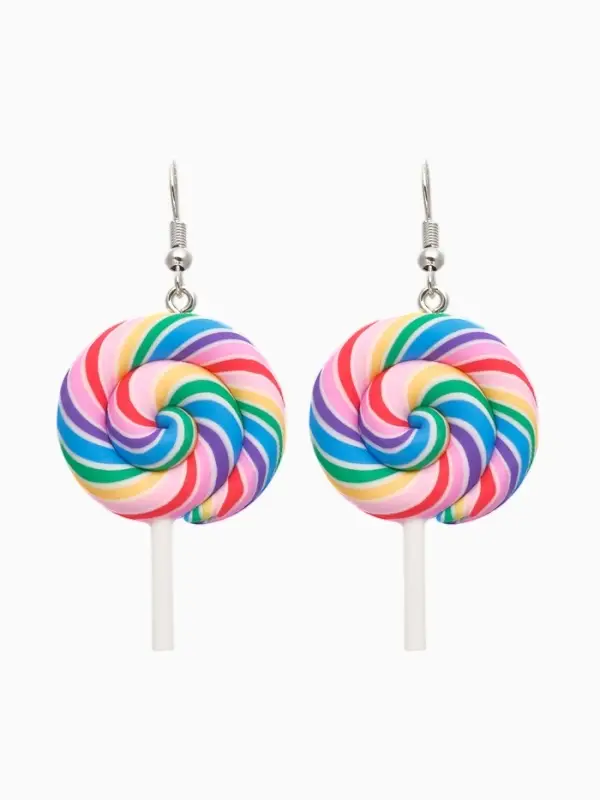 Серьги ассорти &laquo;Сладости&raquo;, леденцы на палочке, цветные