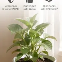 Горшок цветочный с прикорневым поливом &laquo;Альянс&raquo;, 0.4 л, d=10 см, h=8.5 см, пластиковый, мрамор