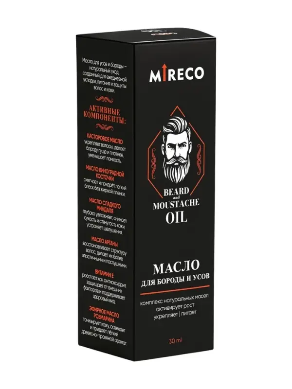 Масло для бороды и усов Mireco стекло, 30 мл