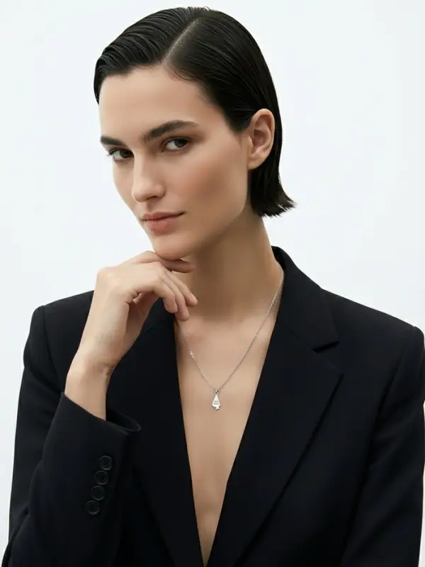 Кулоны парные на цепочке &laquo;Неразлучники. 5 пазлов&raquo;, L=45 см, набор 2 шт. цвет серебро