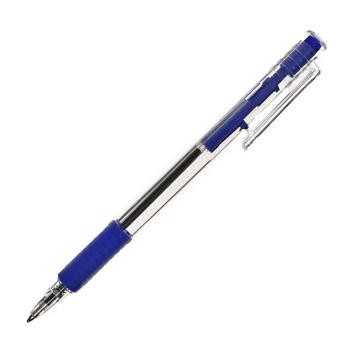 Набор ручек шариковых автоматических 4 штуки, стержень синий