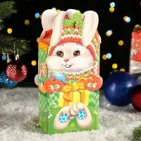 Подарочная коробка «Новогодний Заяц», 14.3×7.6×27.7 см