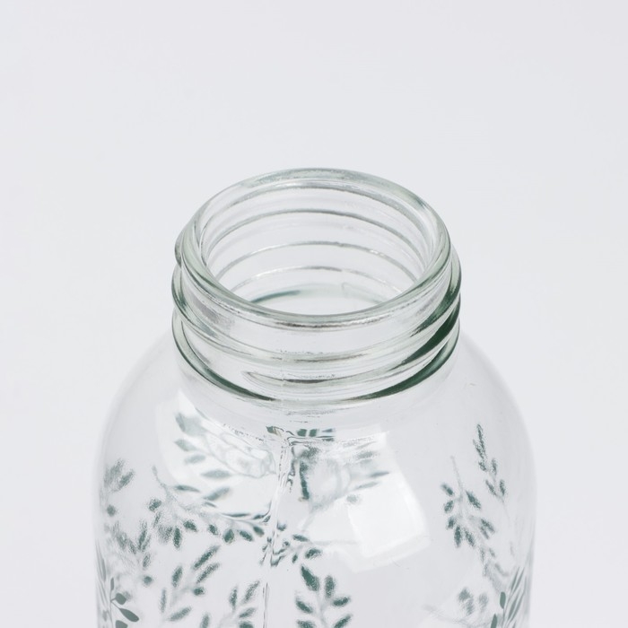 Бутылка для воды  Бутылка для воды "Листья", 500 мл, стекло