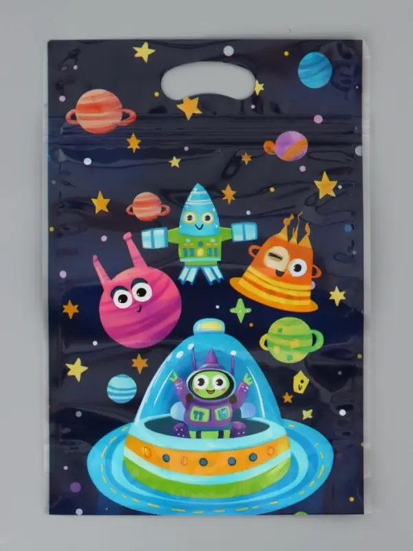 Пакет подарочный, с zip-lock застежкой, Пакет подарочный, с zip-lock застежкой, "Пришельцы", 15х23 ± 1см