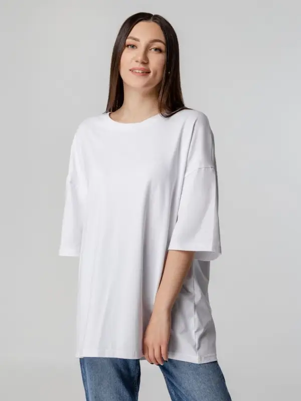 Футболка унисекс оверсайз Crosstown, белая, размер S Футболка унисекс оверсайз Crosstown, белая, размер S