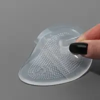 Полустельки для обуви, с протектором, с разделителем, силиконовые, 9.4&times;6.4 см, пара, прозрачные