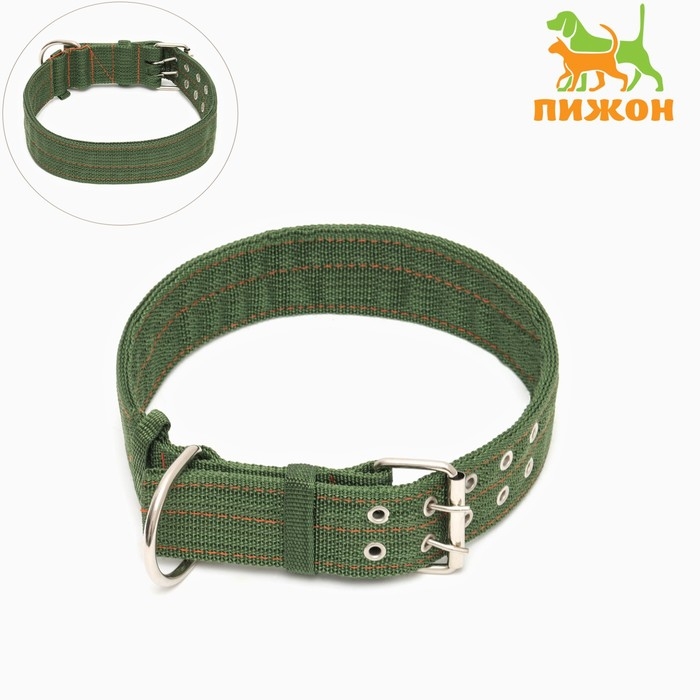 Ошейник четырехслойный, 80 х 4,9 см, ОШ 65-75 см, полиэстер, зелёный Ошейник четырехслойный, 80 х 4,9 см, ОШ 65-75 см, полиэстер, зелёный