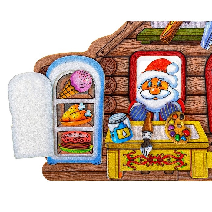 Развивающая книжка из фетра «Домик Дедушки Мороза» Развивающая книжка из фетра «Домик Дедушки Мороза»