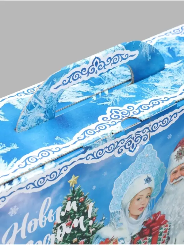 Подарочная коробка новогодняя &laquo;Зимние узоры&raquo; 260&times;350&times;100, для сладких подарков