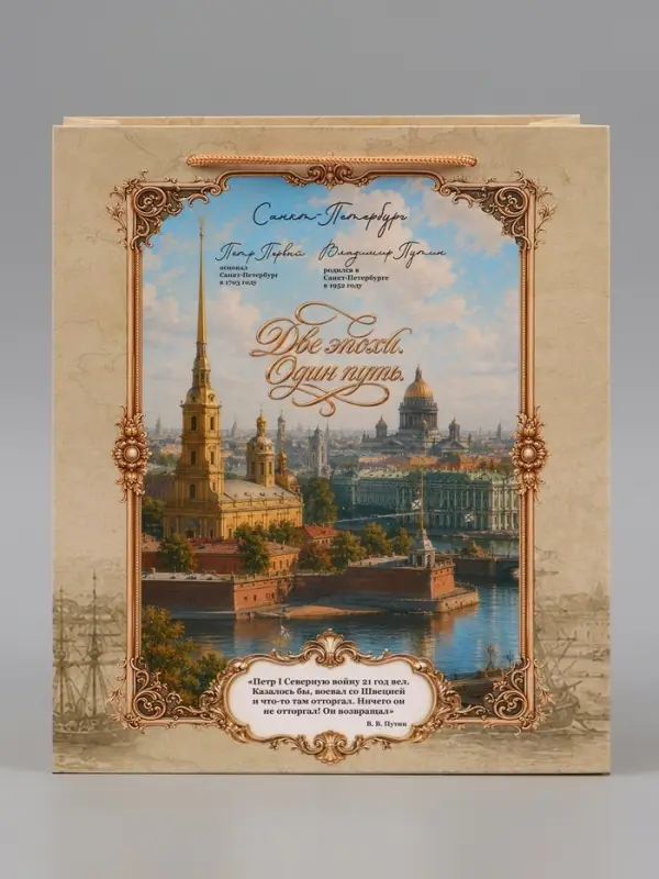 Пакет подарочный &laquo;Окно в Европу&raquo;, 23&times;27&times;11.5 см