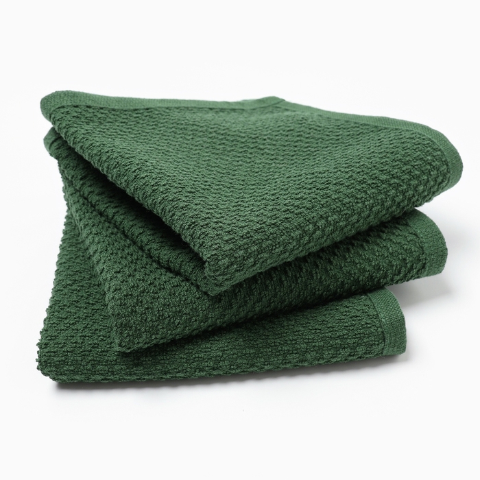 Набор декоративных салфеток Этель Green 30х30см., 3шт., 100%хл. Набор декоративных салфеток Этель Green 30х30см., 3шт., 100%хл.