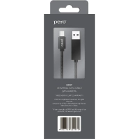 Кабель USB PERO DC-07 UNIVERSAL 2 in 1, USB-A + PD  to Type-C, 1m, Black