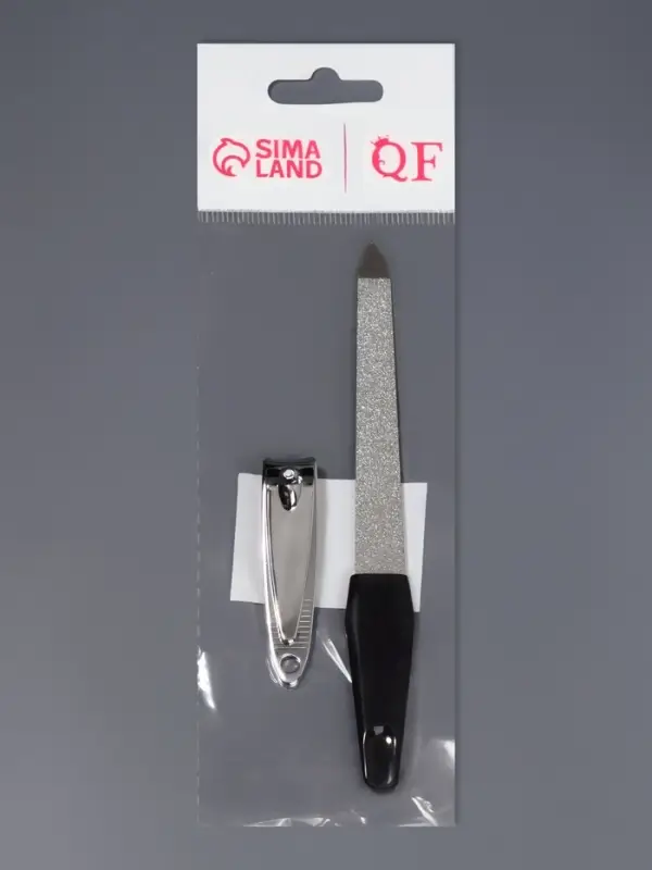 Набор маникюрный, 2 предмета: книпсер, металлическая пилка