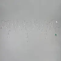 Гирлянда &laquo;Бахрома&raquo; 1.8&times;0.5 м с насадками &laquo;Шарики и ёжики&raquo;, IP20, прозрачная нить, 48 LED, свечение мульти (RG/RB), мигание, 220 В