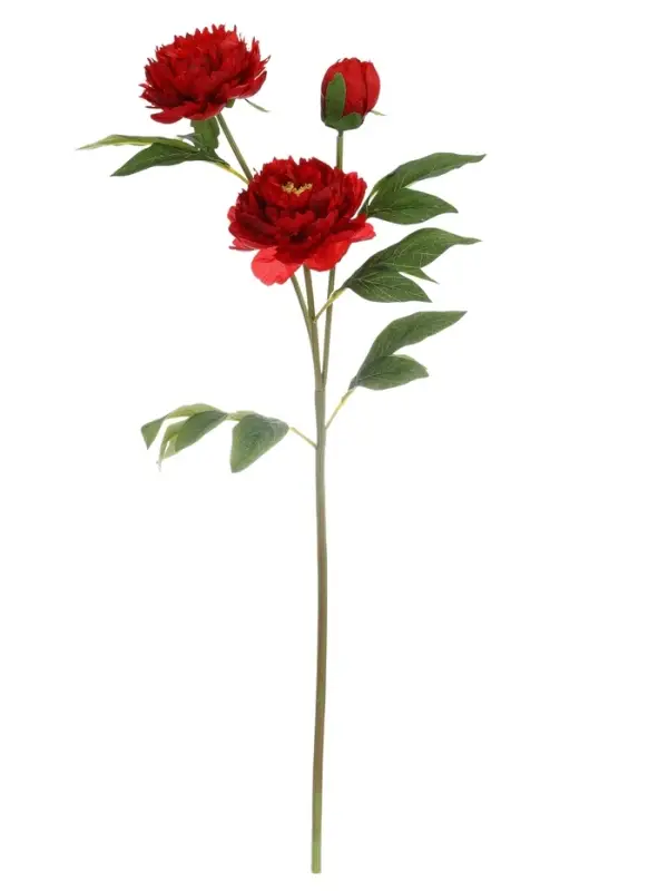 Цветы искусственные &laquo;Пион Беверли люкс&raquo;, h=60 см, красные
