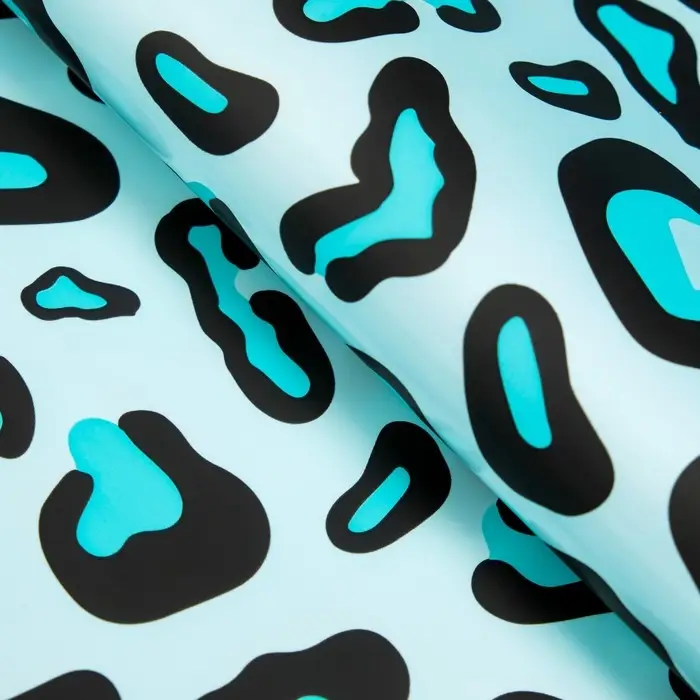 Пленка матовая, двусторонняя, «Леопард», голубая, 0.57×0.57 м Пленка матовая, двусторонняя, «Леопард», голубая, 0.57×0.57 м