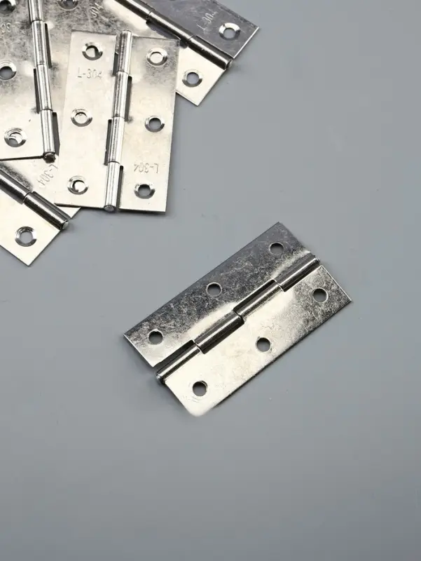 Петля для шкатулки металл с прямыми углами серебро набор 6 шт 3,7х6,7 см Петля для шкатулки металл с прямыми углами серебро набор 6 шт 3,7х6,7 см