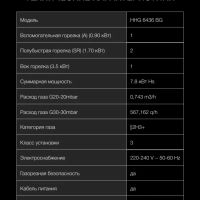 Газовая варочная поверхность HHG 6436 BG