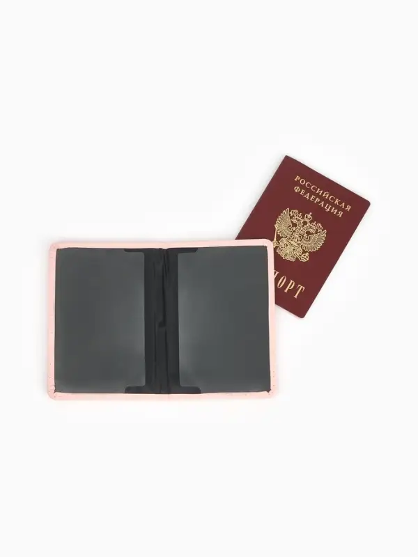 Обложка на паспорт с металл элементом &laquo;Герб&raquo;, искусственная кожа