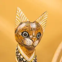Сувенир «Кошка», 60×14×6 см, дерево, коричневый, МИКС