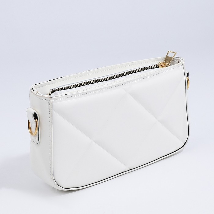 Сумка кросс-боди на молнии, цвет белый Сумка кросс-боди на молнии, цвет белый