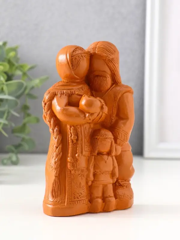 Фигура «Семейный оберег», 14×8.5×6 см, красная глина Фигура «Семейный оберег», 14×8.5×6 см, красная глина