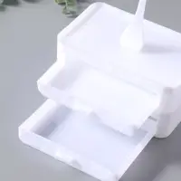 Шкатулка универсальная  "Цветущее дерево", 2 яруса,  17,2х10,5х24 см,  цвет белый