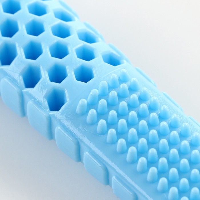 Игрушка для собак "Башня", TPR,  массажная, 14 х 2,8 см, голубая