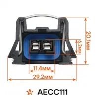 Разъём 2 pin с проводами для топливной форсунки тип "Bosch" Лада 2108-2112