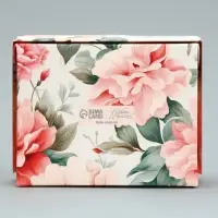 Кондитерская упаковка, коробка с ламинацией &laquo;Цветочный&raquo;, 10&times;8&times;3.5 см