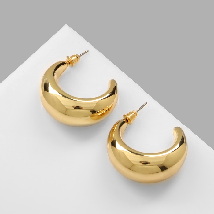 Серьги пластик «Круг» гало, цвет золото Серьги пластик «Круг» гало, цвет золото