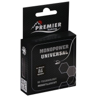 Леска Preмier fishing MONOPOWER Universal, диаметр 0.18 мм, тест 3.7 кг, 100 м, прозрачная