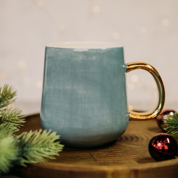 Новый год! Кружка новогодняя керамическая «Пингвин», 600 мл, цвет голубой Новый год! Кружка новогодняя керамическая «Пингвин», 600 мл, цвет голубой