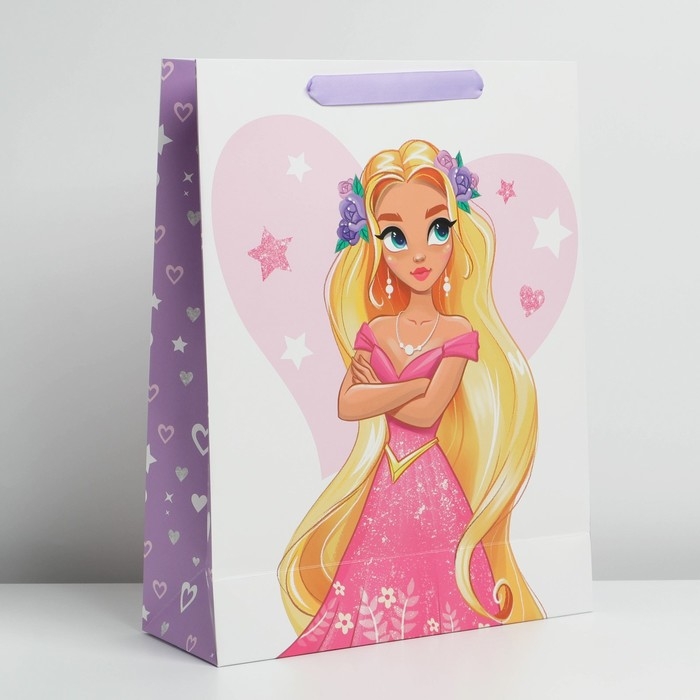 Пакет подарочный ламинированный вертикальный, упаковка, «Принцесса», L 31 х 40 х 11,5 см Пакет подарочный ламинированный вертикальный, упаковка, «Принцесса», L 31 х 40 х 11,5 см