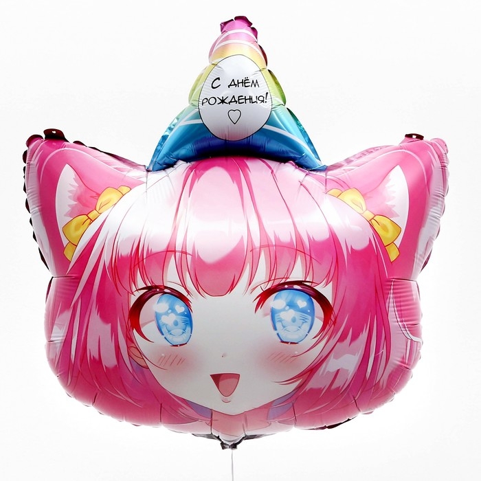 Воздушный шар фольгированный 24" &laquo;Девочка аниме&raquo;, с подложкой