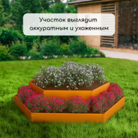 Клумба оцинкованная, 2 яруса, d = 60–100 см, h = 30 см, оранжевая, Greengo