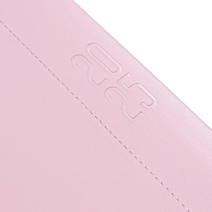 Ежедневник датированный 2025 года, А5, 176 листов ESCALADA, твердая обложка из искусственной кожи с поролоном, блинтовое тиснение, ляссе, блок 70 г/м2, розовый Ежедневник датированный 2025 года, А5, 176 листов ESCALADA, твердая обложка из искусственной кожи с поролоном, блинтовое тиснение, ляссе, блок 70 г/м2, розовый