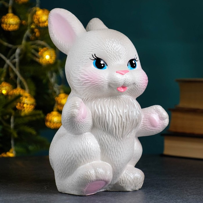 Копилка Копилка "Радостный заяц" серый, 21см