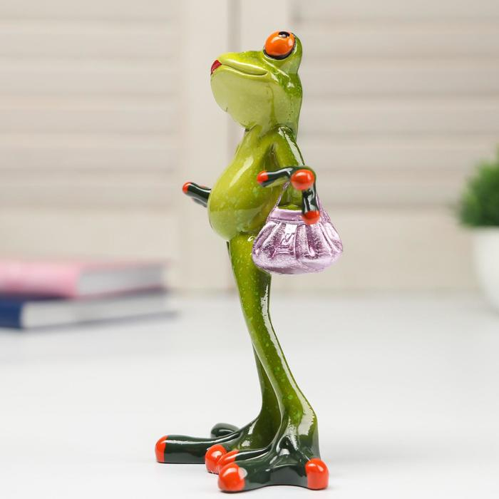 Сувенир полистоун лак  Сувенир полистоун лак "Лягушка Фифа" 15х5,5х10 см