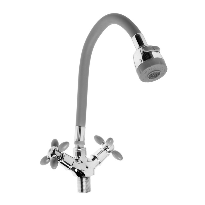 Смеситель для кухни ZEIN ZC2030, гибкий силиконовый излив, кран-букса латунь 1/2 Смеситель для кухни ZEIN ZC2030, гибкий силиконовый излив, кран-букса латунь 1/2"